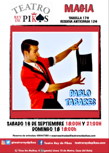 PABLO TABARES. Espectáculo de magia en Madrid